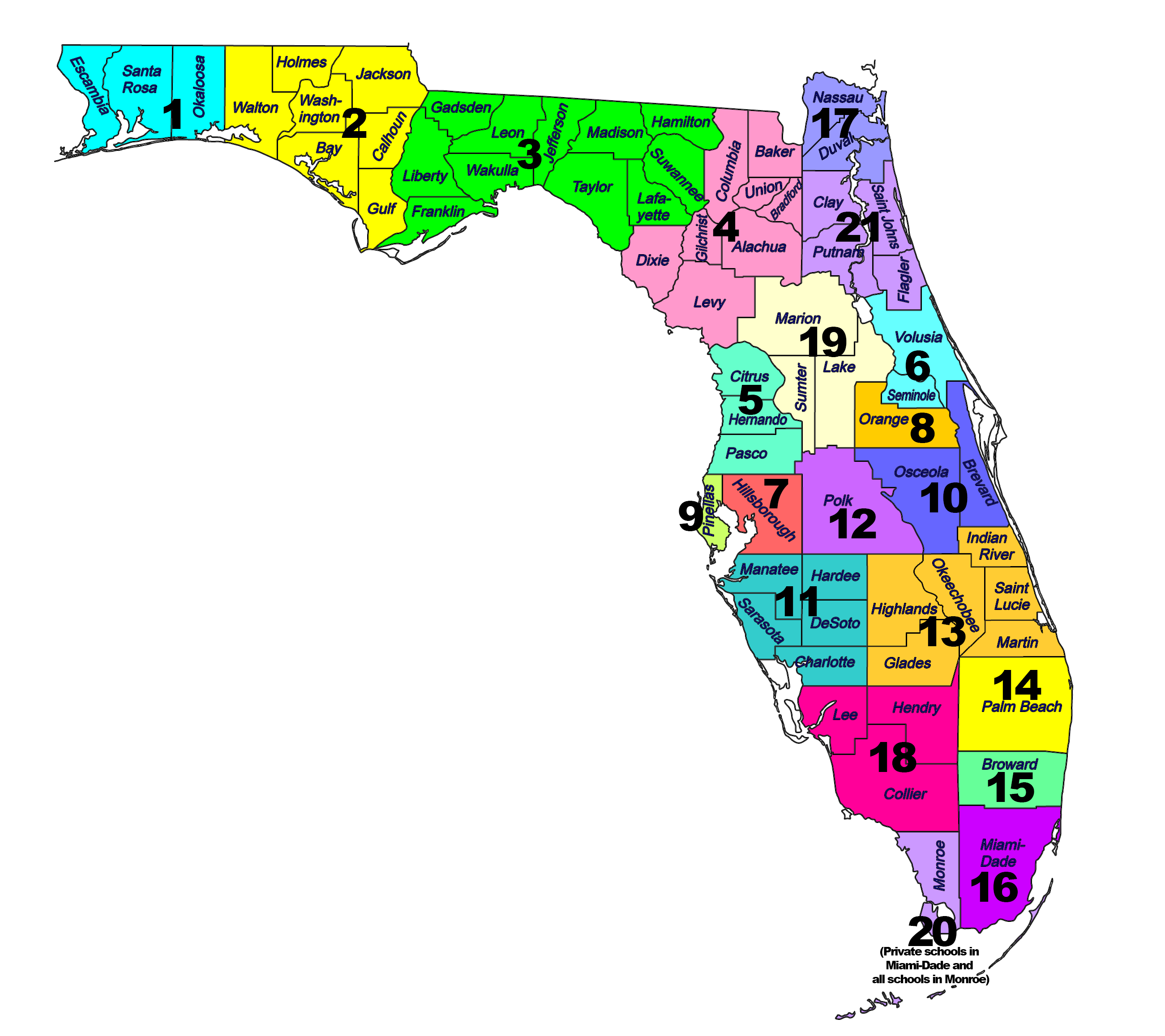 Map Of Florida Districts 2018