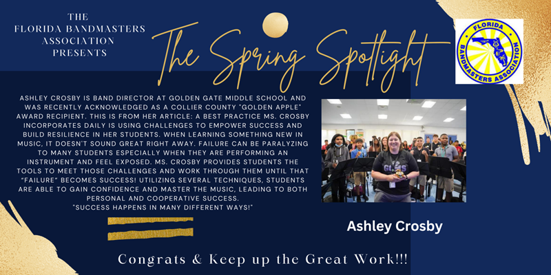 Spring Spotlight grahphic and photo of Ashley Crosby