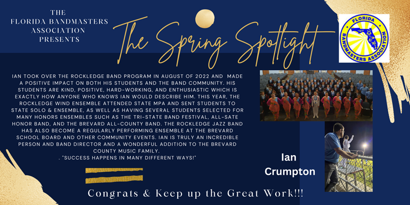 Spring Spotlight Graphic with Ian Crumpton and the Rockledge band