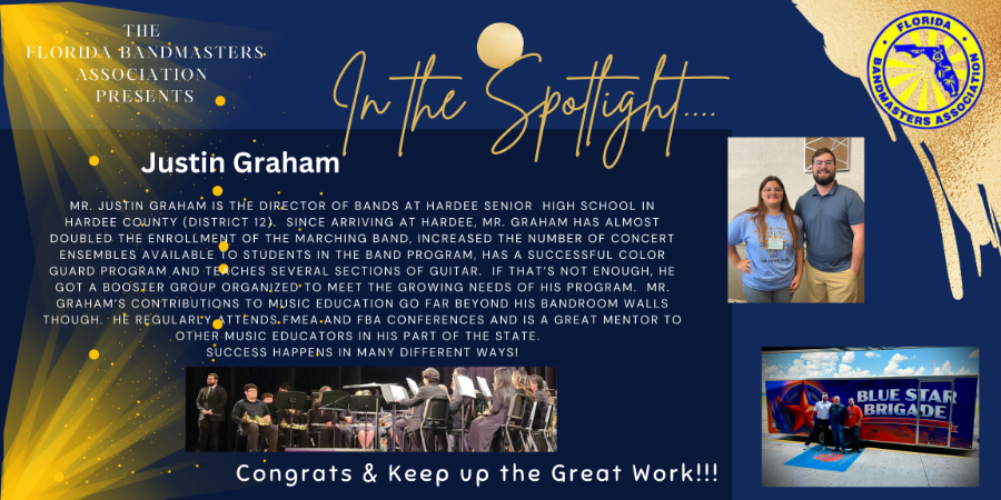 Justin Graham Spotlight Graphic.  Text duplicated below...