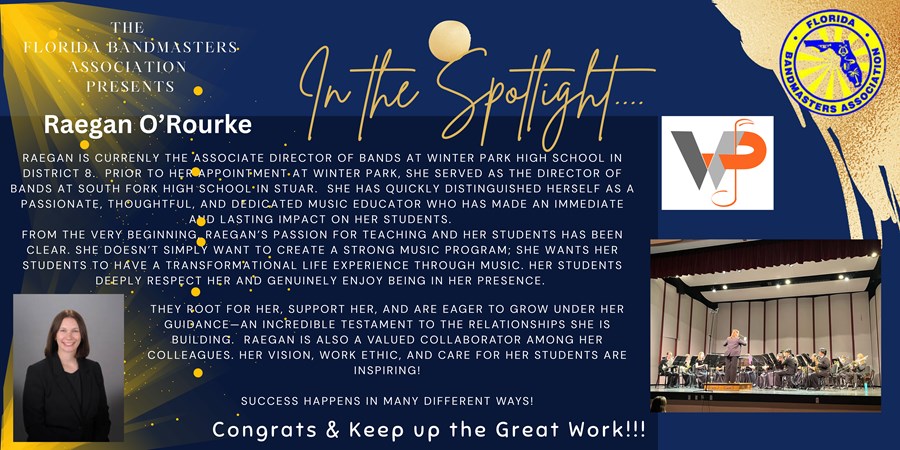 Spotlight Graphic for Raegan O'Rourke - text duplicated below...